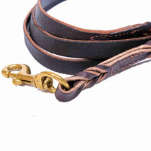 Load image into Gallery viewer, Fireside Hound Leather Dog Leash on a white background
