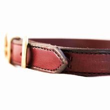 Load image into Gallery viewer, Fireside Hound leather dog collar on a white background