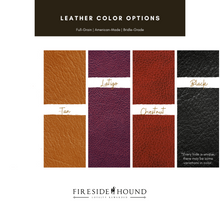 Load image into Gallery viewer, Fireside Hound leather dog collar color options
