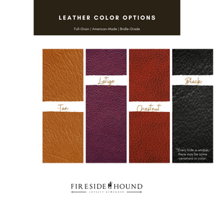 Fireside Hound leather dog collar color options