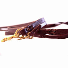 Load image into Gallery viewer, Fireside Hound Leather Dog Leash on a white background
